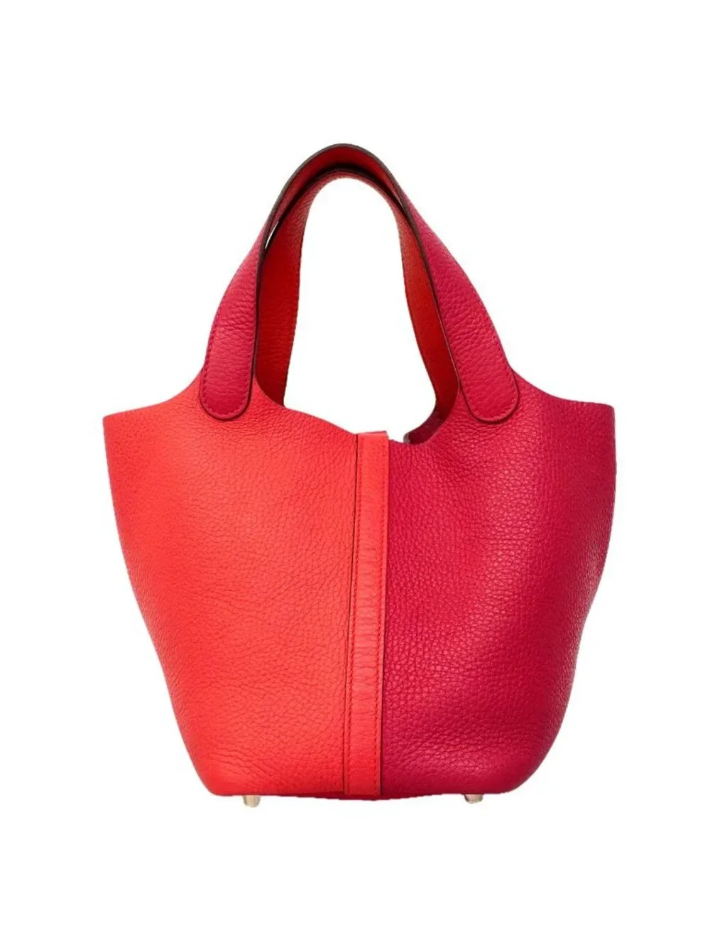 Hermes Handbag Picotin Lock PM Casaque Taurillon Clemence Rose Mexico Rouge